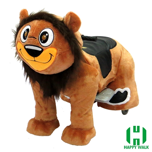 Lion the King Electric Walking Animal Ride for Kids Plush Animal Ride On Toy for Playground