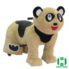 Panda Wild Animal Electric Walking Animal Ride for Kids Plush Animal Ride On Toy for Playground