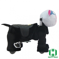 Cow Electric Walking Animal Ride for Kids Plush Animal Ride On Toy for Playground