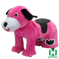 Dog Electric Walking Animal Ride for Kids Plush Animal Ride On Toy for Playground