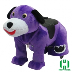 Dog Electric Walking Animal Ride for Kids Plush Animal Ride On Toy for Playground