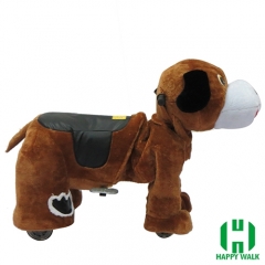 Dog Electric Walking Animal Ride for Kids Plush Animal Ride On Toy for Playground