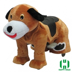 Dog Electric Walking Animal Ride for Kids Plush Animal Ride On Toy for Playground