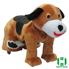 Dog Electric Walking Animal Ride for Kids Plush Animal Ride On Toy for Playground