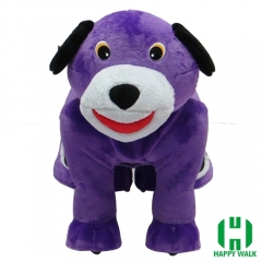 Dog Electric Walking Animal Ride for Kids Plush Animal Ride On Toy for Playground