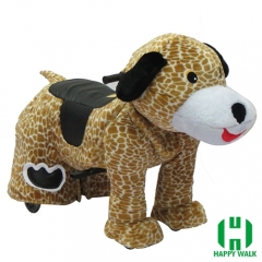 Dog Electric Walking Animal Ride for Kids Plush Animal Ride On Toy for Playground