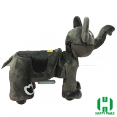 Gray Elephant Wild Animal Electric Walking Animal Ride for Kids Plush Animal Ride On Toy for Playground