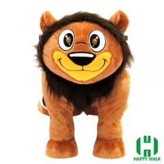 Lion the King Electric Walking Animal Ride for Kids Plush Animal Ride On Toy for Playground