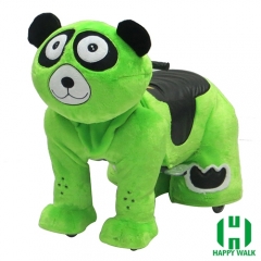 Big Black Bear Wild Animal Electric Walking Animal Ride for Kids Plush Animal Ride On Toy for Playground