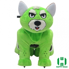 Wolf Dog Wild Animal Electric Walking Animal Ride for Kids Plush Animal Ride On Toy for Playground