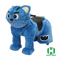 Star Cat Wild Animal Electric Walking Animal Ride for Kids Plush Animal Ride On Toy for Playground