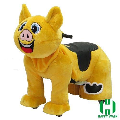 Bad Piggie Wild Animal Electric Walking Animal Ride for Kids Plush Animal Ride On Toy for Playground