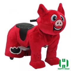 Bad Piggie Wild Animal Electric Walking Animal Ride for Kids Plush Animal Ride On Toy for Playground