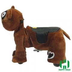 Big Black Bear Wild Animal Electric Walking Animal Ride for Kids Plush Animal Ride On Toy for Playground