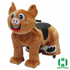 Bad Piggie Wild Animal Electric Walking Animal Ride for Kids Plush Animal Ride On Toy for Playground