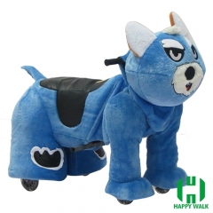 Wolf Dog Wild Animal Electric Walking Animal Ride for Kids Plush Animal Ride On Toy for Playground