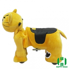 Star Cat Wild Animal Electric Walking Animal Ride for Kids Plush Animal Ride On Toy for Playground