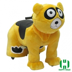 Big Black Bear Wild Animal Electric Walking Animal Ride for Kids Plush Animal Ride On Toy for Playground