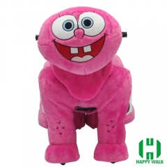 Sponge Bob Wild Animal Electric Walking Animal Ride for Kids Plush Animal Ride On Toy for Playground