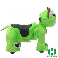 Wolf Dog Wild Animal Electric Walking Animal Ride for Kids Plush Animal Ride On Toy for Playground