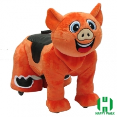 Bad Piggie Wild Animal Electric Walking Animal Ride for Kids Plush Animal Ride On Toy for Playground