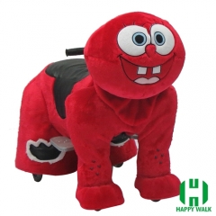 Sponge Bob Wild Animal Electric Walking Animal Ride for Kids Plush Animal Ride On Toy for Playground