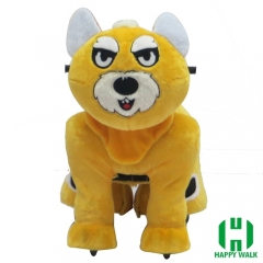 Wolf Dog Wild Animal Electric Walking Animal Ride for Kids Plush Animal Ride On Toy for Playground