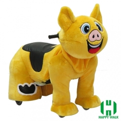 Bad Piggie Wild Animal Electric Walking Animal Ride for Kids Plush Animal Ride On Toy for Playground