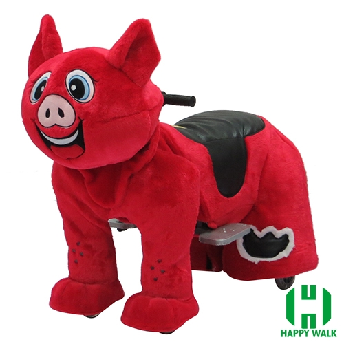 Bad Piggie Wild Animal Electric Walking Animal Ride for Kids Plush Animal Ride On Toy for Playground