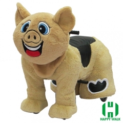 Bad Piggie Wild Animal Electric Walking Animal Ride for Kids Plush Animal Ride On Toy for Playground