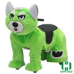 Wolf Dog Wild Animal Electric Walking Animal Ride for Kids Plush Animal Ride On Toy for Playground