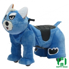 Wolf Dog Wild Animal Electric Walking Animal Ride for Kids Plush Animal Ride On Toy for Playground