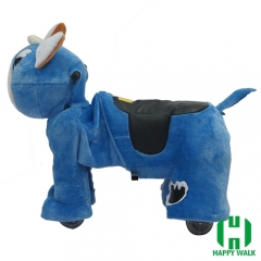 Wolf Dog Wild Animal Electric Walking Animal Ride for Kids Plush Animal Ride On Toy for Playground