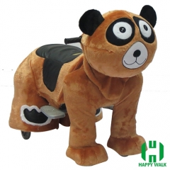 Big Black Bear Wild Animal Electric Walking Animal Ride for Kids Plush Animal Ride On Toy for Playground