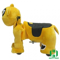 Big Black Bear Wild Animal Electric Walking Animal Ride for Kids Plush Animal Ride On Toy for Playground