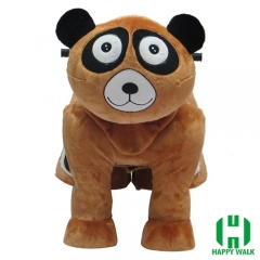 Big Black Bear Wild Animal Electric Walking Animal Ride for Kids Plush Animal Ride On Toy for Playground