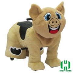 Bad Piggie Wild Animal Electric Walking Animal Ride for Kids Plush Animal Ride On Toy for Playground