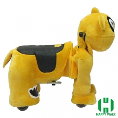 Big Black Bear Wild Animal Electric Walking Animal Ride for Kids Plush Animal Ride On Toy for Playground