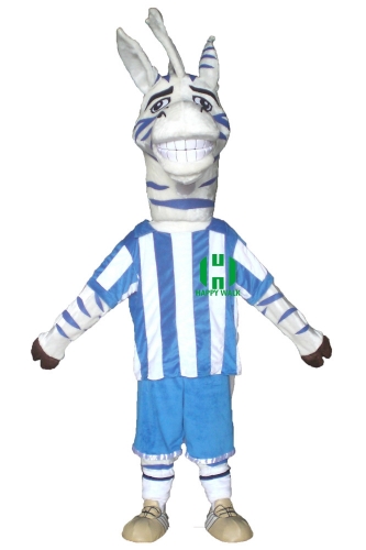 Zebra Wild Animal Character Custom Adult Walking Fur Human Animal Party Plush Movie Character Cartoon Mascot Costume for Adult