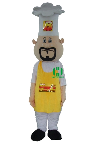 Cook Chef Human People Character cosplay Custom Adult Walking Fur Human Animal Party Plush Movie Character Cartoon Mascot Costume for Adult