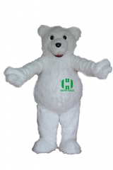 White Bear Character cosplay Custom Adult Walking Fur Human Animal Party Plush Movie Character Cartoon Mascot Costume for Adult