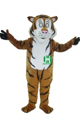 Tiger Wild Animal Character Custom Adult Walking Fur Human Animal Party Plush Movie Character Cartoon Mascot Costume for Adult