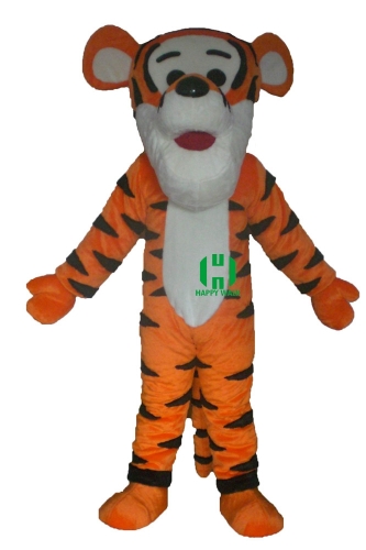 Tiger Wild Animal Character Custom Adult Walking Fur Human Animal Party Plush Movie Character Cartoon Mascot Costume for Adult