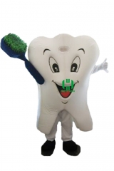 Tooth & Brush Character cosplay Custom Adult Walking Fur Human Animal Party Plush Movie Character Cartoon Mascot Costume for Adult Sh