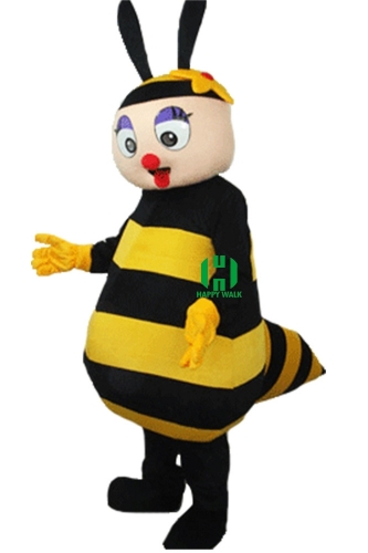 Bee Insects Character cosplay Custom Adult Walking Fur Human Animal Party Plush Movie Character Cartoon Mascot Costume for Adult Sh