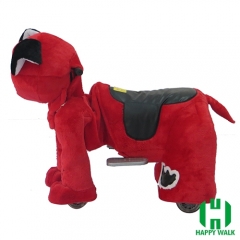 Pekingese Dog Animal Electric Walking Animal Ride for Kids Plush Animal Ride On Toy for Playground