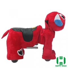 Dearest Dog Animal Electric Walking Animal Ride for Kids Plush Animal Ride On Toy for Playground