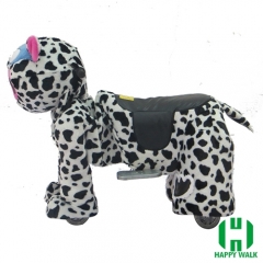 Dairy Cow Animal Electric Walking Animal Ride for Kids Plush Animal Ride On Toy for Playground