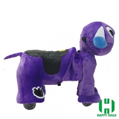 Dearest Dog Animal Electric Walking Animal Ride for Kids Plush Animal Ride On Toy for Playground