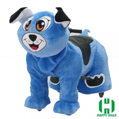 Pekingese Dog Animal Electric Walking Animal Ride for Kids Plush Animal Ride On Toy for Playground